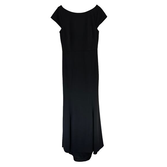 WATTERS Bridesmaid Formal Wedding Black Open Back Parker Maxi Gown Size 12 - Picture 4 of 13